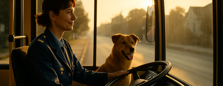 Dog Waits at Bus Stop Every Day — When the Driver Follows Him, She Bursts Into Tears